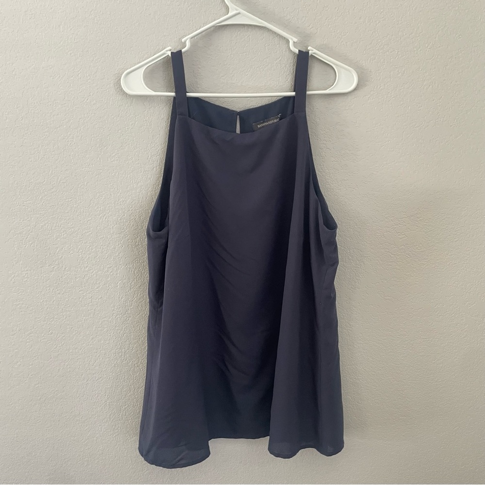 Banana Republic Navy Blue Sleeveless Blouse Tank Top Women’s Large Career